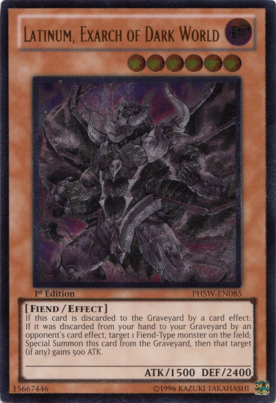 Latinum, Exarch of Dark World [PHSW-EN085] Ultimate Rare Yu-Gi-Oh!