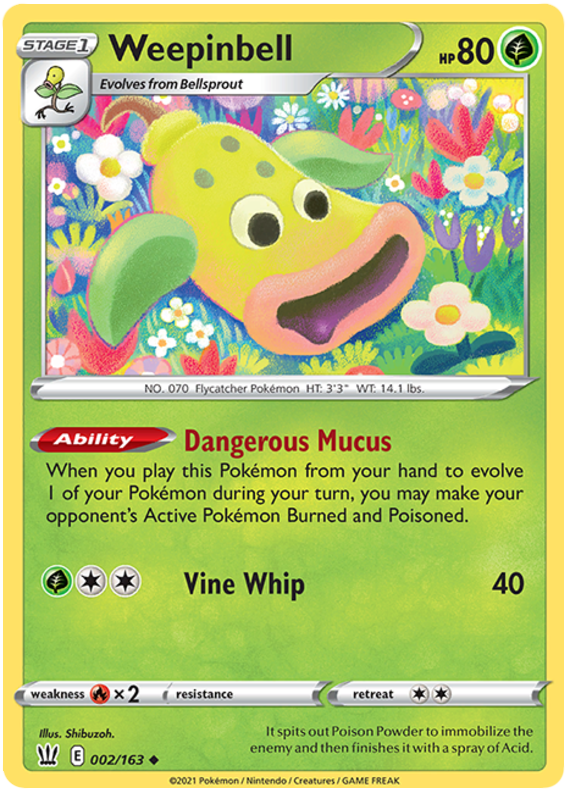 Weepinbell (002/163) [Sword & Shield: Battle Styles] Pokémon