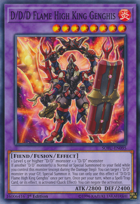 D/D/D Flame High King Genghis [SOFU-EN095] Common Yu-Gi-Oh!