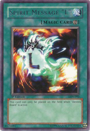 Spirit Message "L" [LON-092] Rare Yu-Gi-Oh!