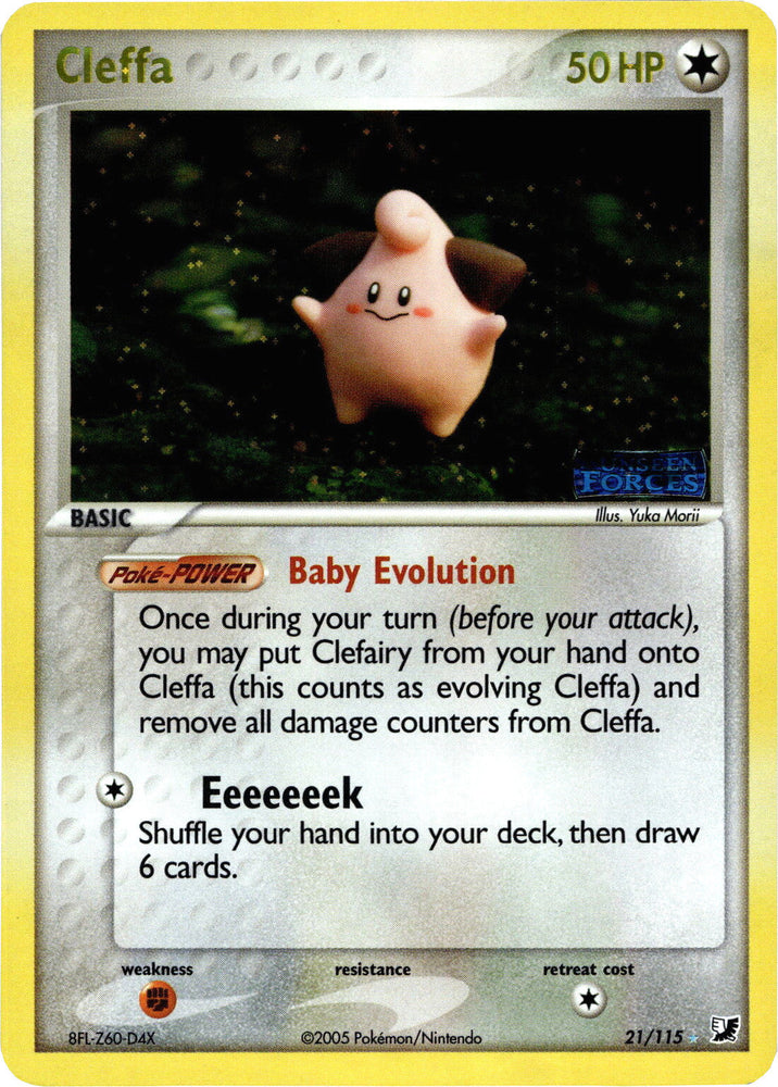 Cleffa (21/115) (Stamped) [EX: Unseen Forces] Pokémon