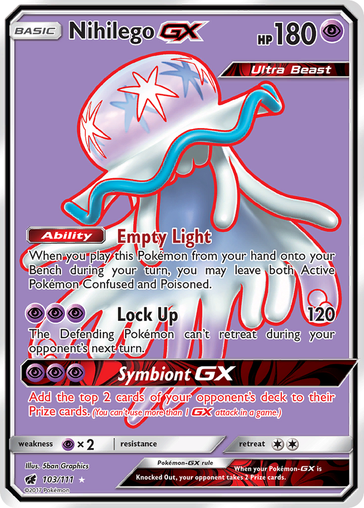 Nihilego GX (103/111) [Sun & Moon: Crimson Invasion] Pokémon