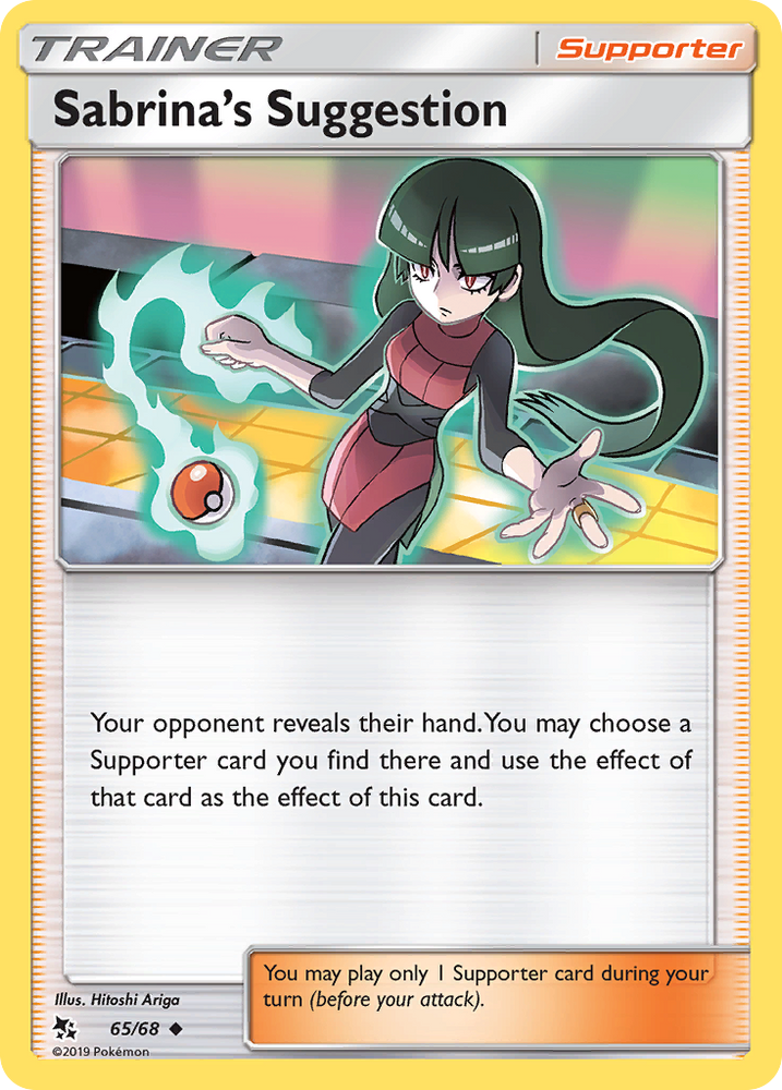 Sabrina's Suggestion (65/68) [Sun & Moon: Hidden Fates] Pokémon