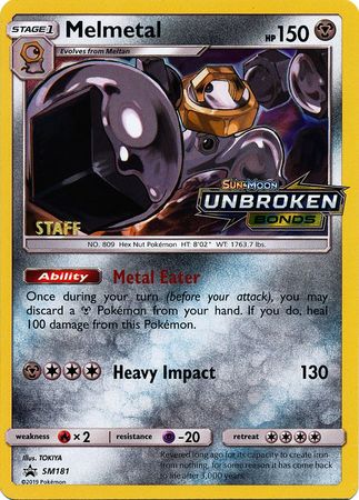 Melmetal (SM181) (Staff Prerelease Promo) [Sun & Moon: Black Star Promos] Pokémon