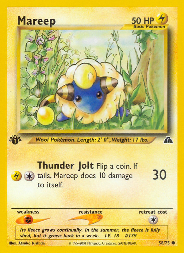 Mareep (58/75) [Neo Discovery 1st Edition] Pokémon