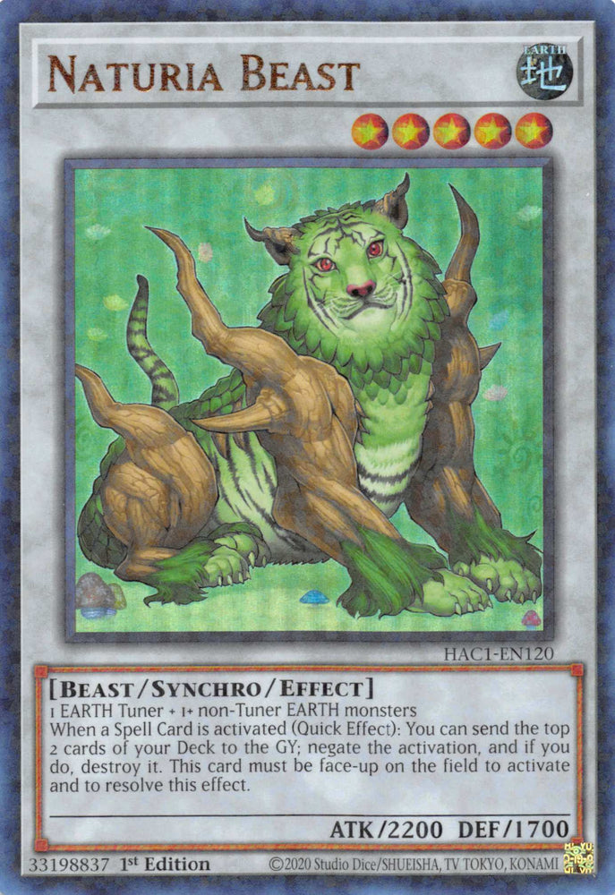 Naturia Beast (Duel Terminal) [HAC1-EN120] Parallel Rare Yu-Gi-Oh!