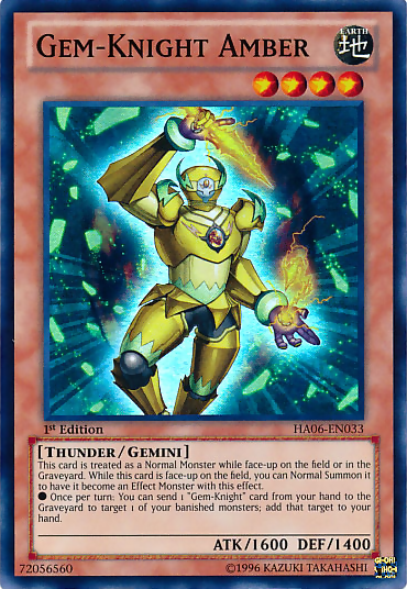 Gem-Knight Amber [HA06-EN033] Super Rare Yu-Gi-Oh!
