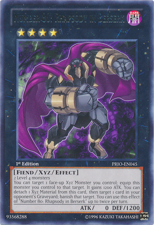 Number 80: Rhapsody in Berserk [PRIO-EN045] Rare Yu-Gi-Oh!