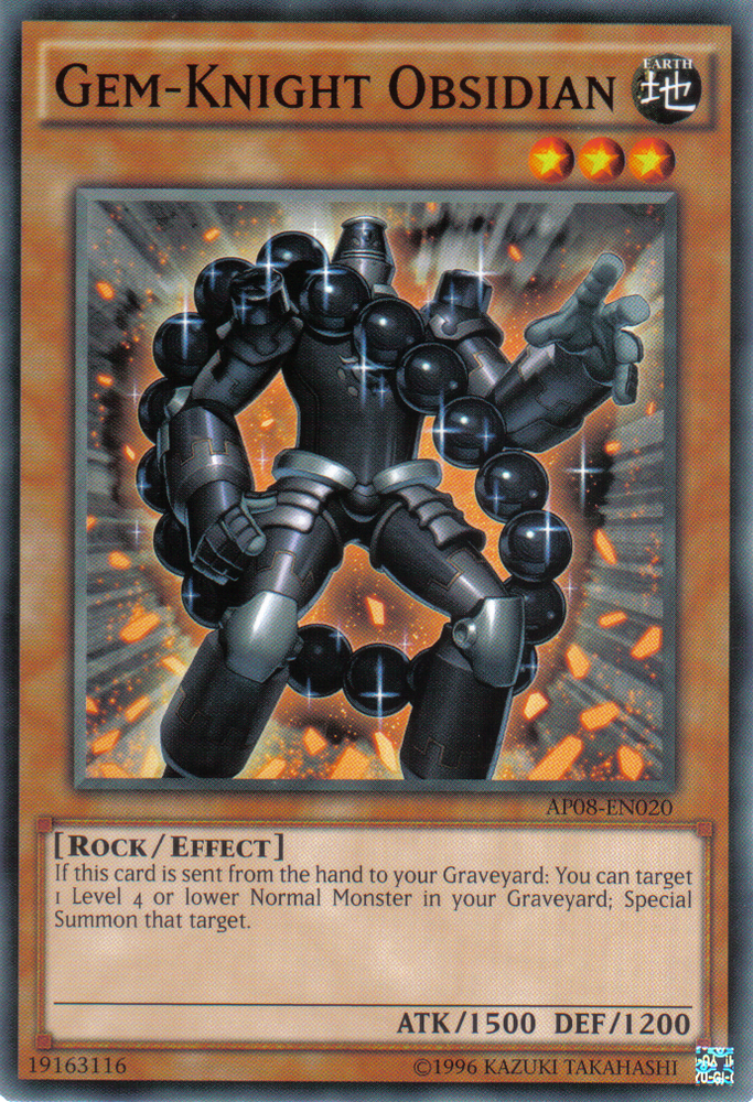 Gem-Knight Obsidian [AP08-EN020] Common Yu-Gi-Oh!