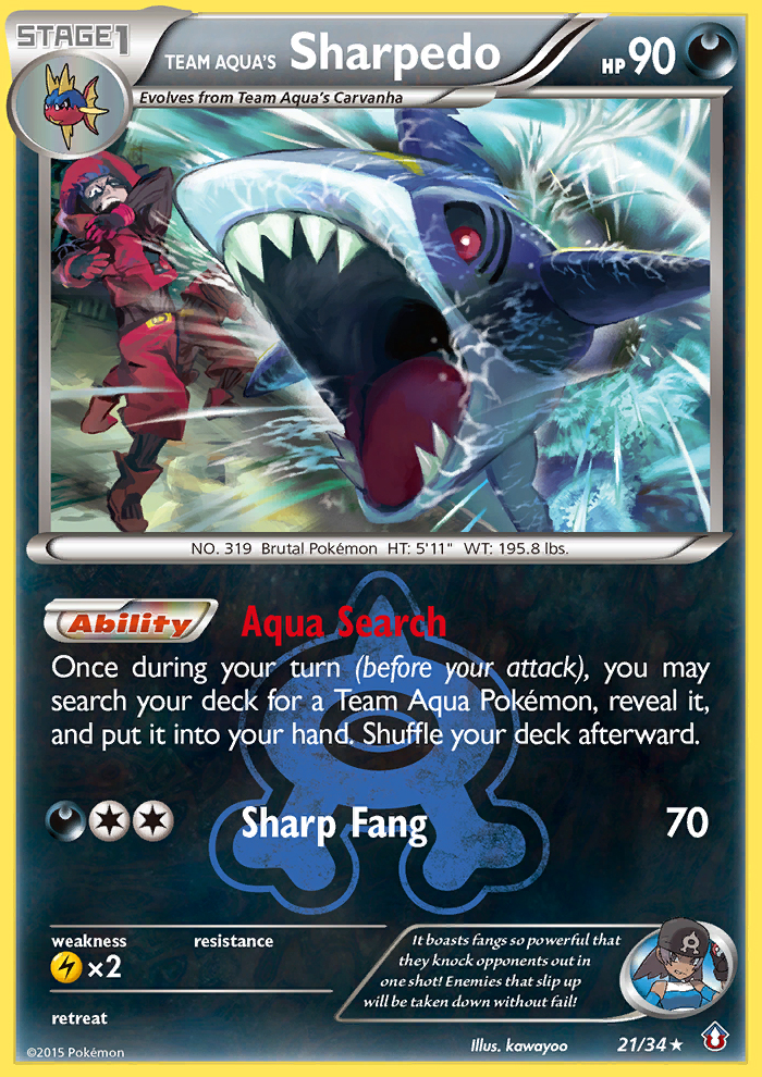 Team Aqua's Sharpedo (21/34) [XY: Double Crisis] Pokémon
