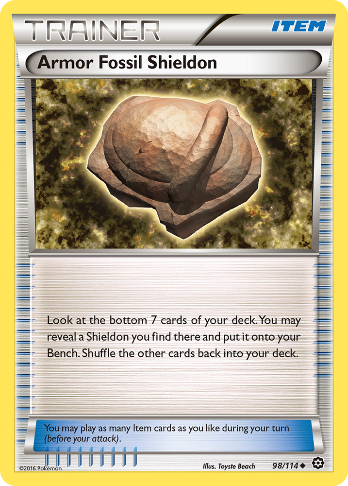 Armor Fossil Shieldon (98/114) [XY: Steam Siege] Pokémon