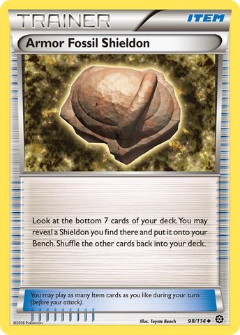 Armor Fossil Shieldon (98/114) [XY: Steam Siege] Pokémon