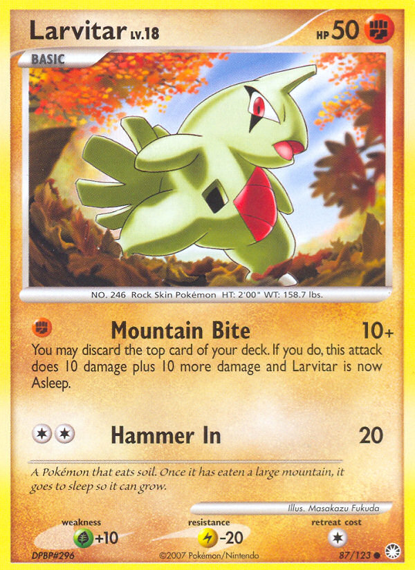 Larvitar (87/123) [Diamond & Pearl: Mysterious Treasures] Pokémon