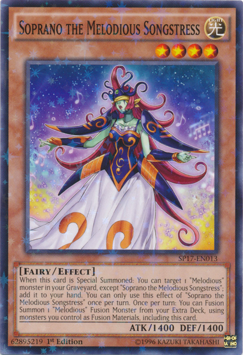 Soprano the Melodious Songstress [SP17-EN013] Starfoil Rare Yu-Gi-Oh!