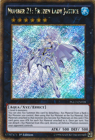 Number 21: Frozen Lady Justice [PGL2-EN018] Gold Secret Rare Yu-Gi-Oh!