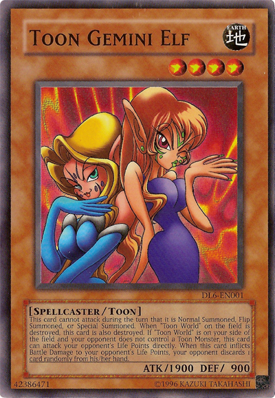 Toon Gemini Elf [DL6-EN001] Super Rare Yu-Gi-Oh!