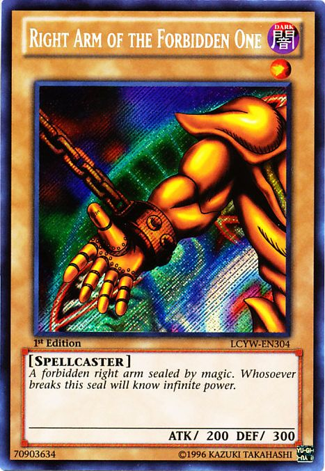 Right Arm of the Forbidden One [LCYW-EN304] Secret Rare Yu-Gi-Oh!