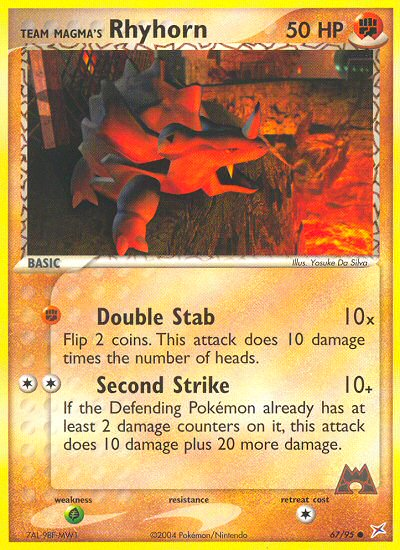 Team Magma's Rhyhorn (67/95) [EX: Team Magma vs Team Aqua] Pokémon