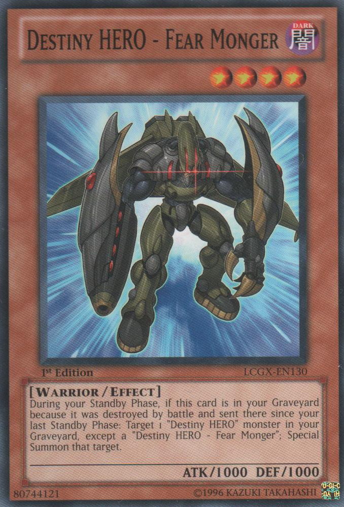 Destiny HERO - Fear Monger [LCGX-EN130] Common Yu-Gi-Oh!