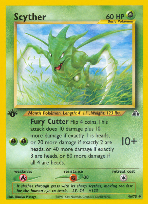 Scyther (46/75) [Neo Discovery 1st Edition] Pokémon