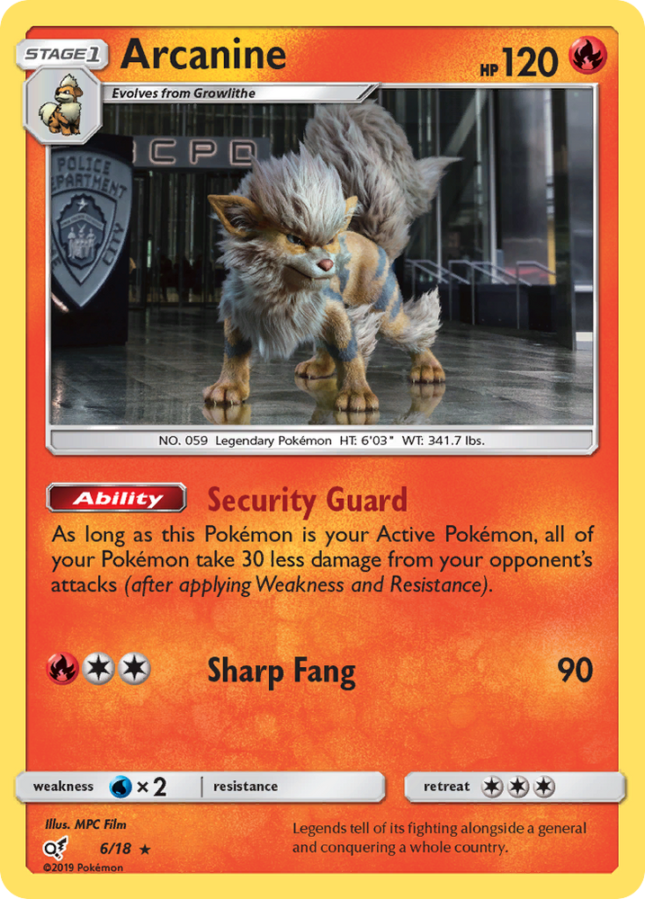 Arcanine (6/18) [Sun & Moon: Detective Pikachu] Pokémon