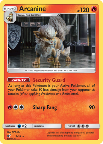 Arcanine (6/18) [Sun & Moon: Detective Pikachu] Pokémon