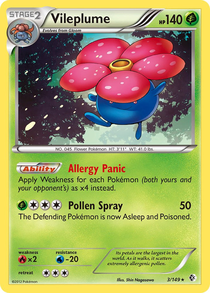 Vileplume (3/149) (Theme Deck Exclusive) [Black & White: Boundaries Crossed] Pokémon