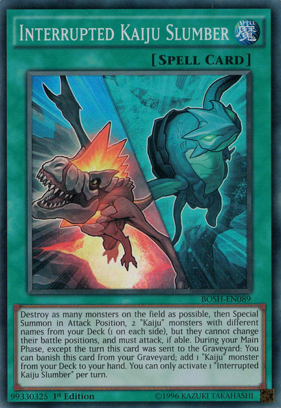 Interrupted Kaiju Slumber [BOSH-EN089] Super Rare Yu-Gi-Oh!