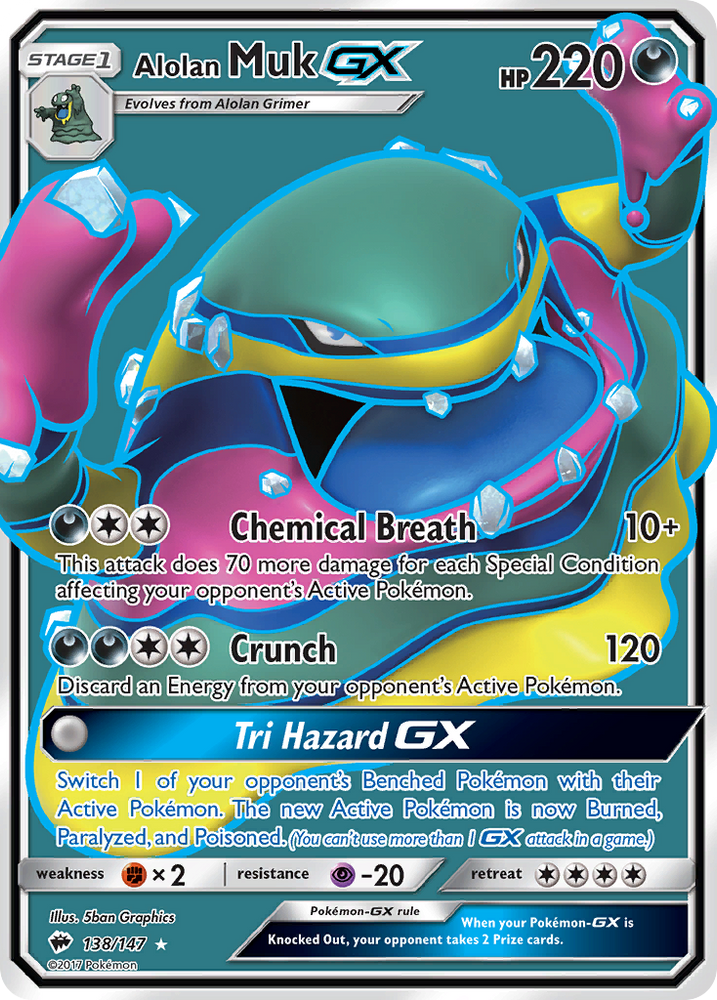 Alolan Muk GX (138/147) [Sun & Moon: Burning Shadows] Pokémon