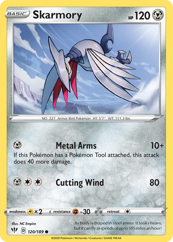 Skarmory (120/189) [Sword & Shield: Darkness Ablaze] Pokémon