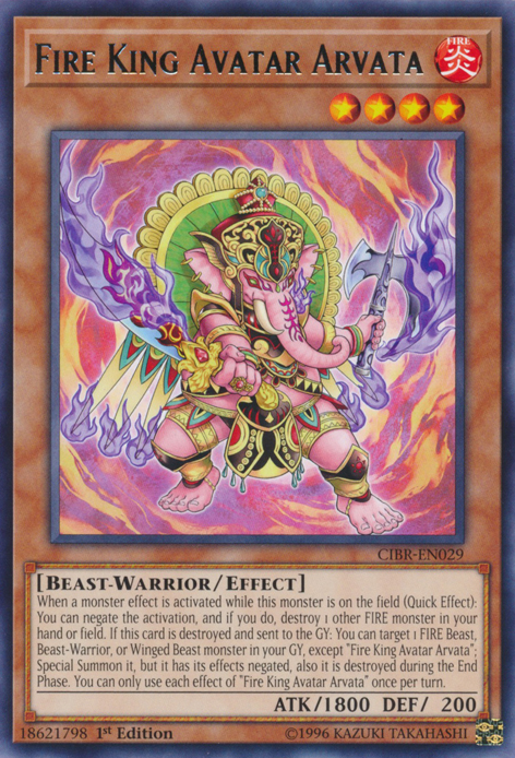 Fire King Avatar Arvata [CIBR-EN029] Rare Yu-Gi-Oh!