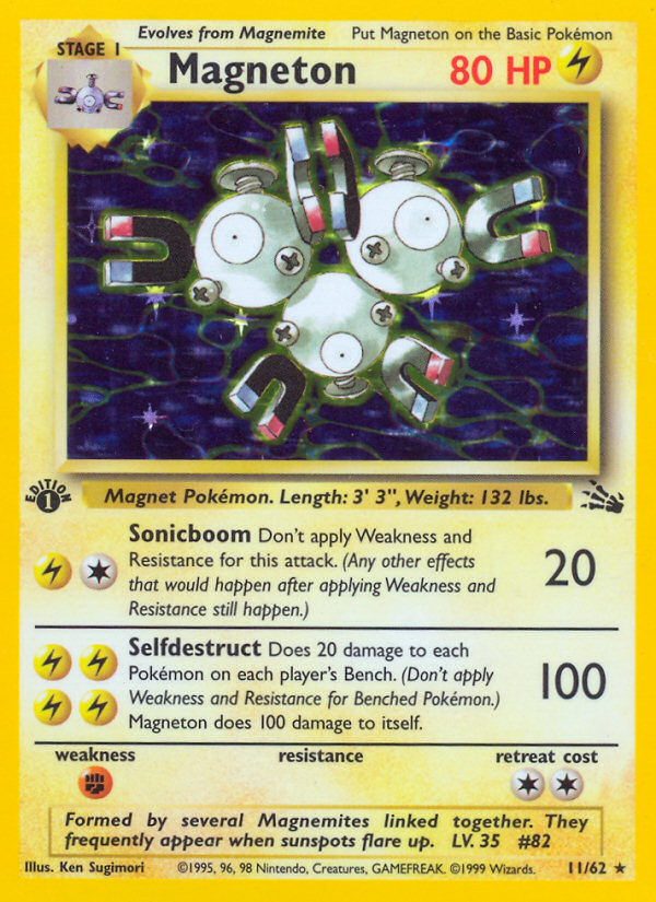 Magneton (11/62) [Fossil 1st Edition] Pokémon
