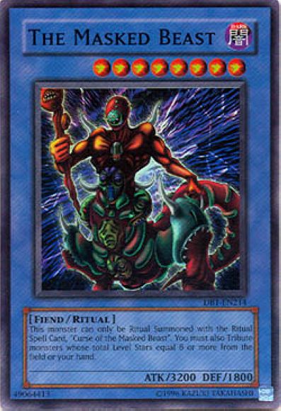 The Masked Beast [DB1-EN214] Super Rare Yu-Gi-Oh!