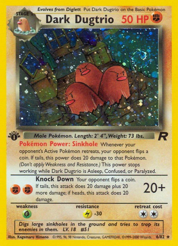 Dark Dugtrio (6/82) [Team Rocket 1st Edition] Pokémon