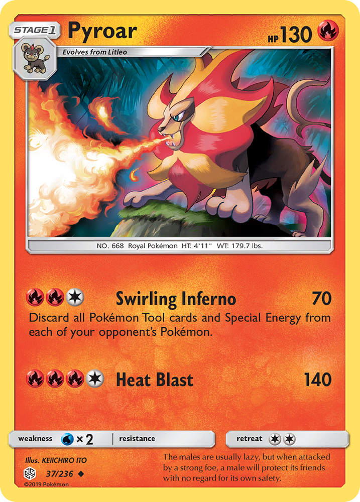 Pyroar (37/236) [Sun & Moon: Cosmic Eclipse] Pokémon
