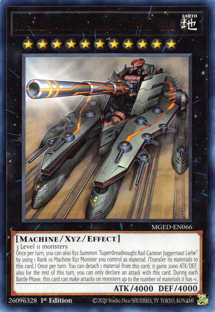 Superdreadnought Rail Cannon Juggernaut Liebe [MGED-EN066] Rare Yu-Gi-Oh!
