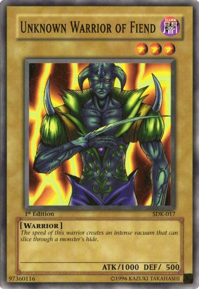 Unknown Warrior of Fiend [SDK-017] Common Yu-Gi-Oh!