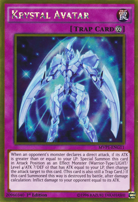 Krystal Avatar [MVP1-ENG11] Gold Rare Yu-Gi-Oh!