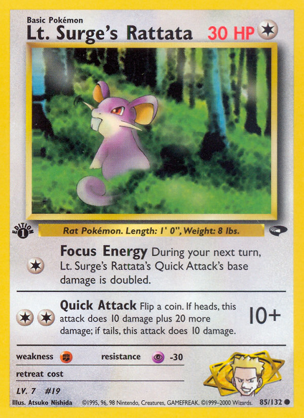 Lt. Surge's Rattata (85/132) [Gym Challenge 1st Edition] Pokémon