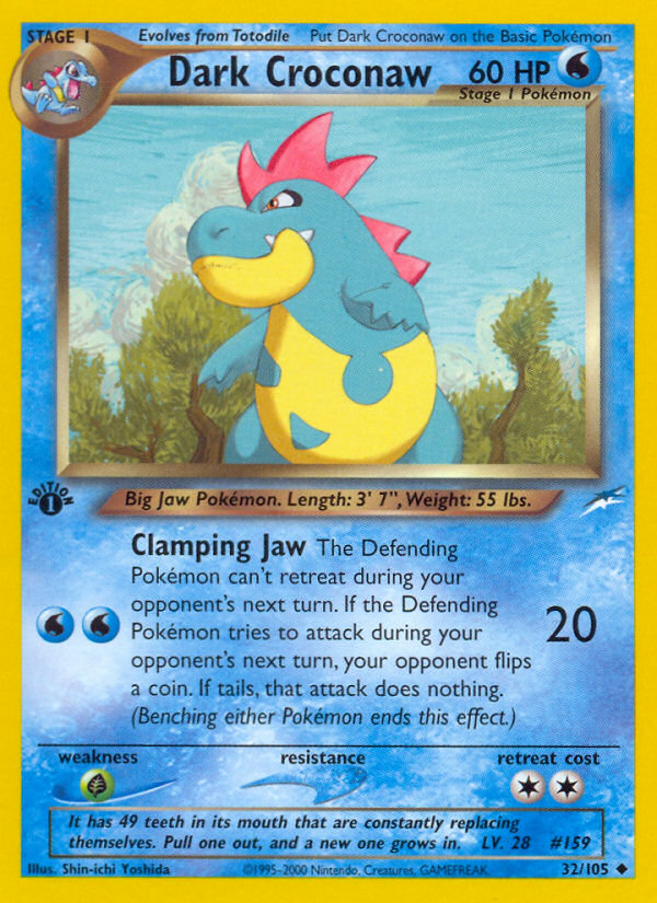 Dark Croconaw (32/105) [Neo Destiny 1st Edition] Pokémon