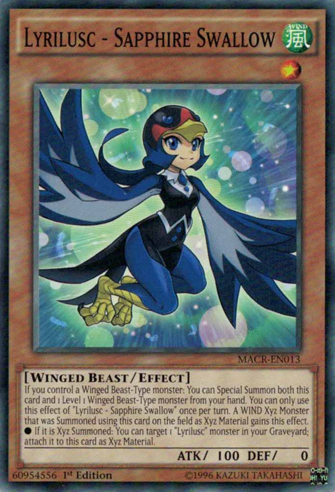 Lyrilusc - Sapphire Swallow [MACR-EN013] Common Yu-Gi-Oh!
