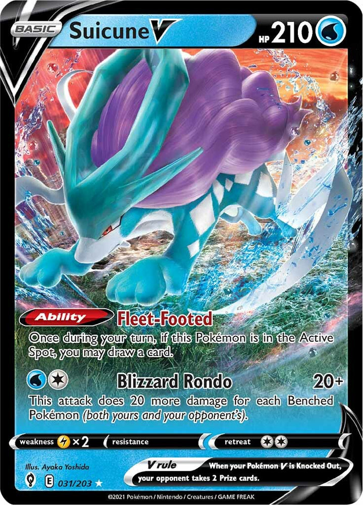 Suicune V (031/203) [Sword & Shield: Evolving Skies] Pokémon