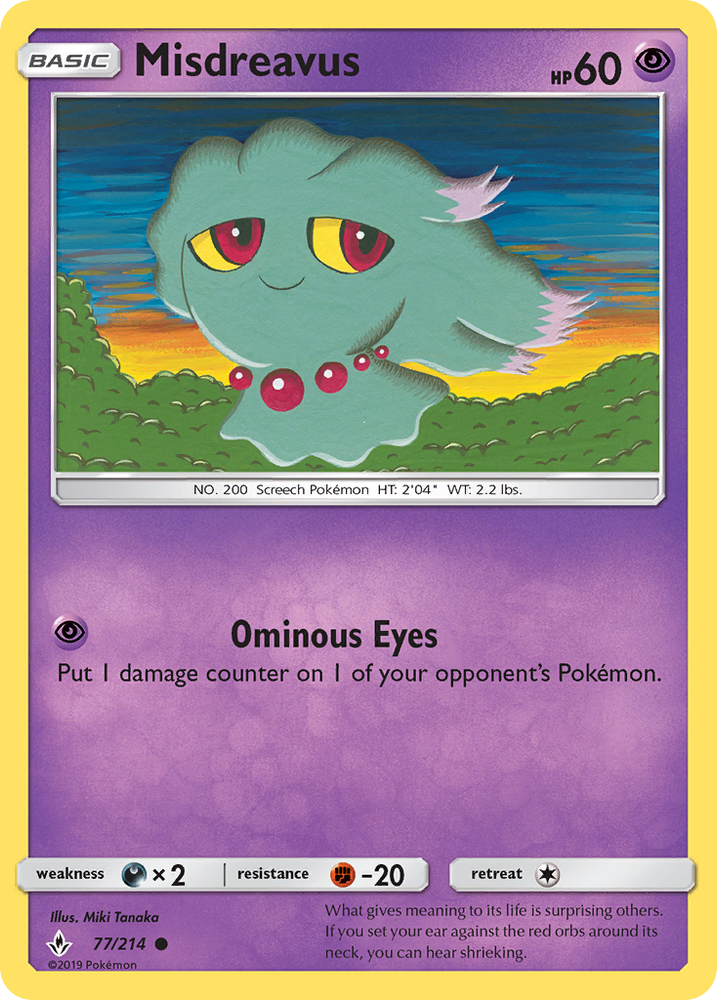 Misdreavus (77/214) [Sun & Moon: Unbroken Bonds] Pokémon