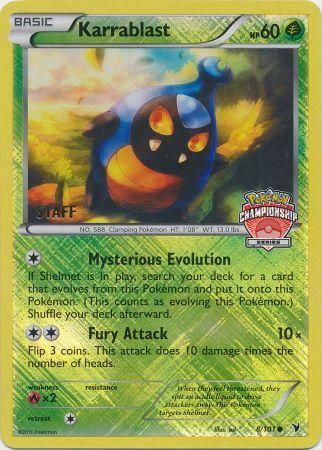 Karrablast (8/101) (Championship Promo Staff) [Black & White: Noble Victories] Pokémon