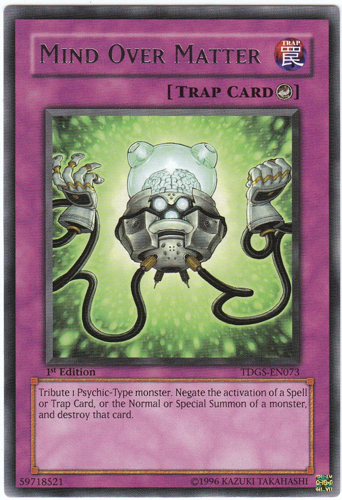 Mind Over Matter [TDGS-EN073] Rare Yu-Gi-Oh!