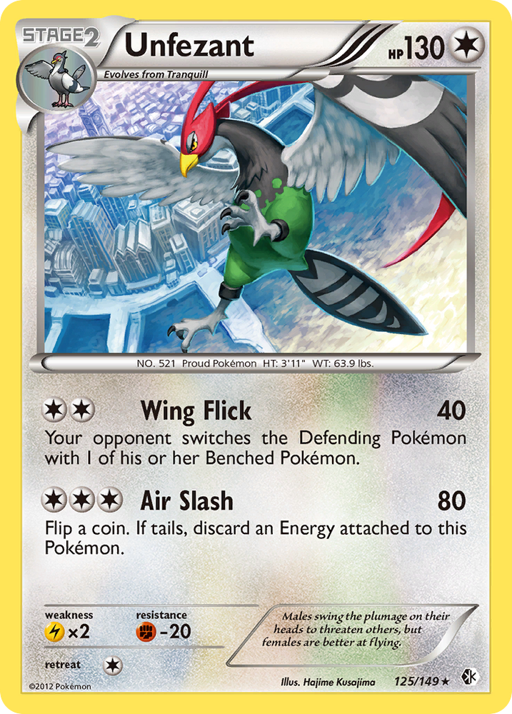 Unfezant (125/149) [Black & White: Boundaries Crossed] Pokémon