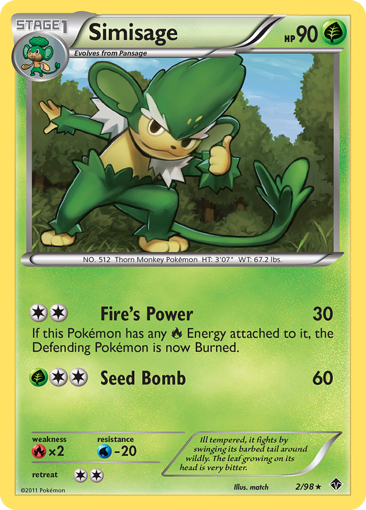 Simisage (2/98) [Black & White: Emerging Powers] Pokémon