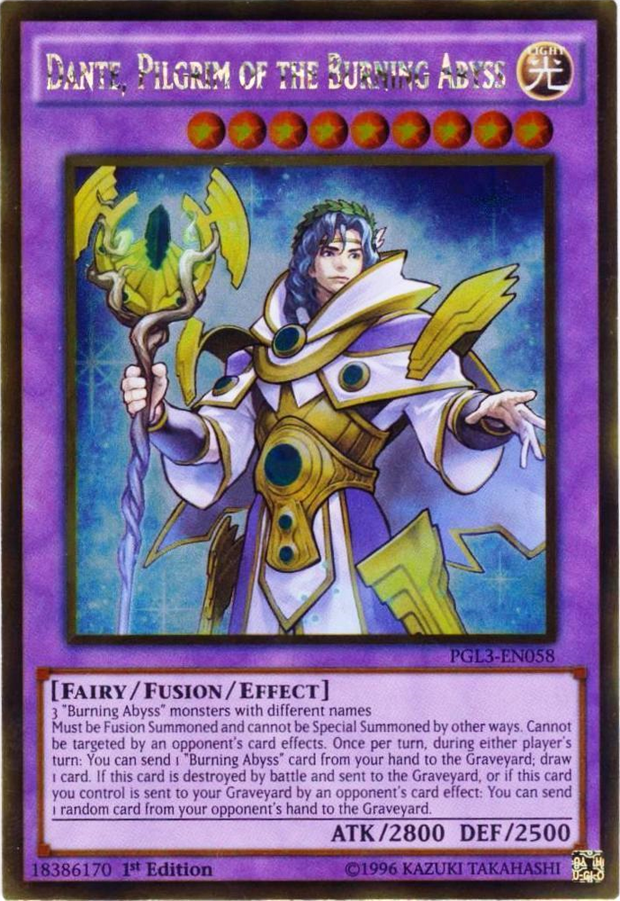 Dante, Pilgrim of the Burning Abyss [PGL3-EN058] Gold Rare Yu-Gi-Oh!
