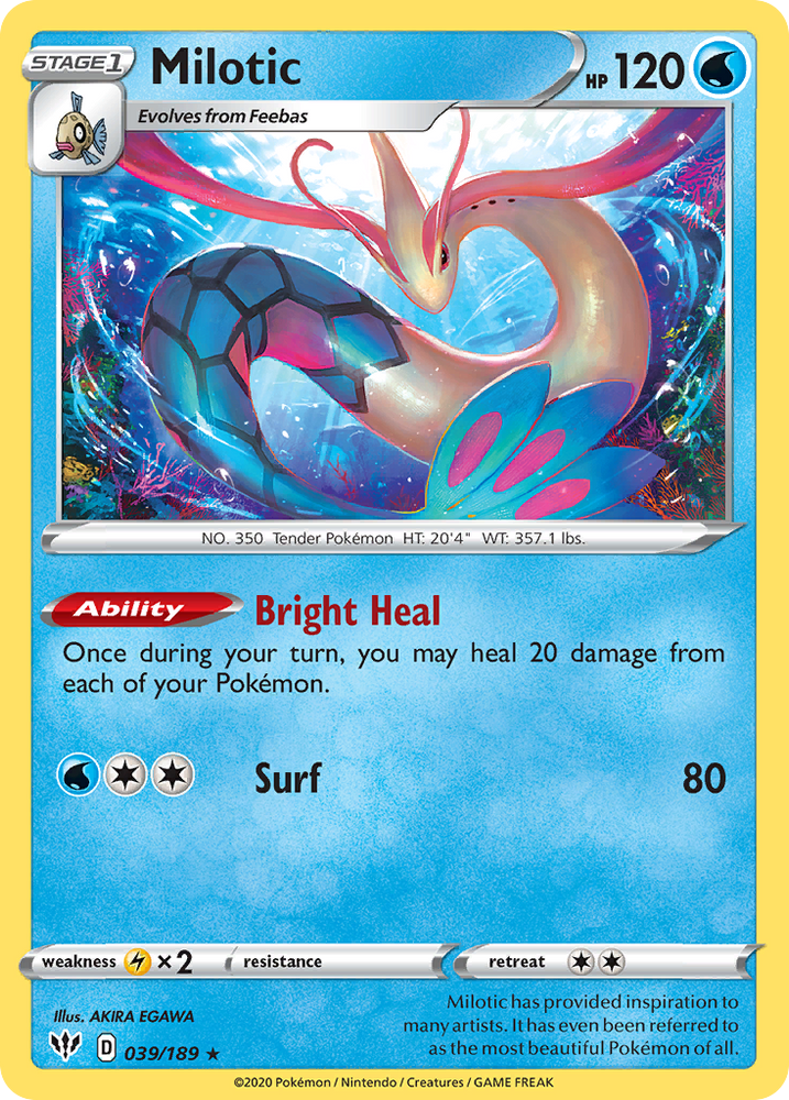 Milotic (039/189) [Sword & Shield: Darkness Ablaze] Pokémon