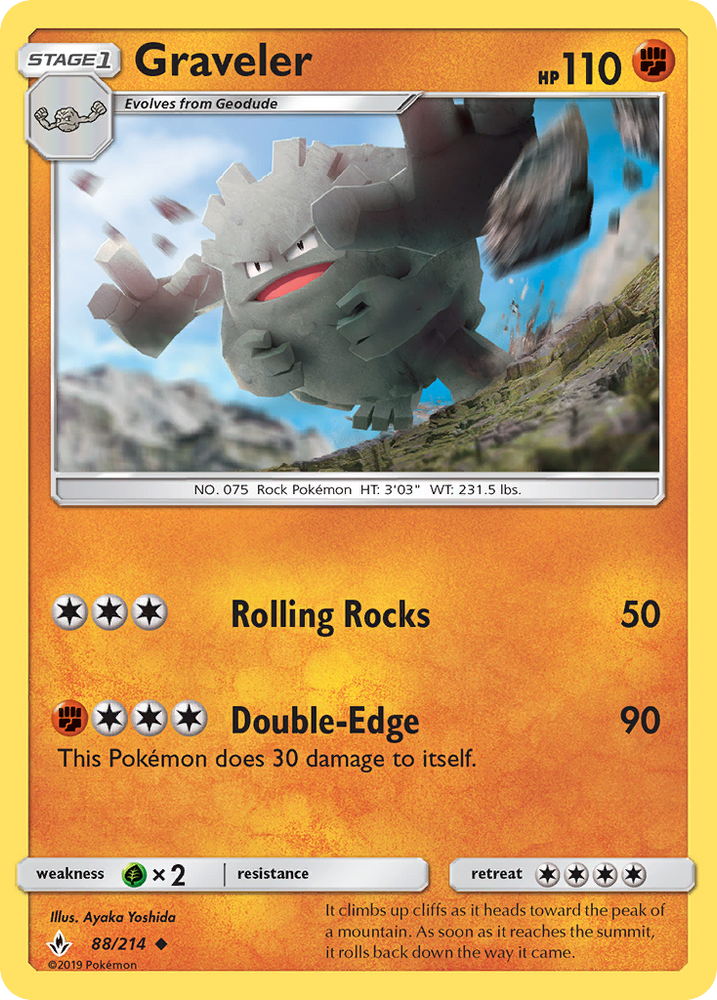 Graveler (88/214) [Sun & Moon: Unbroken Bonds] Pokémon